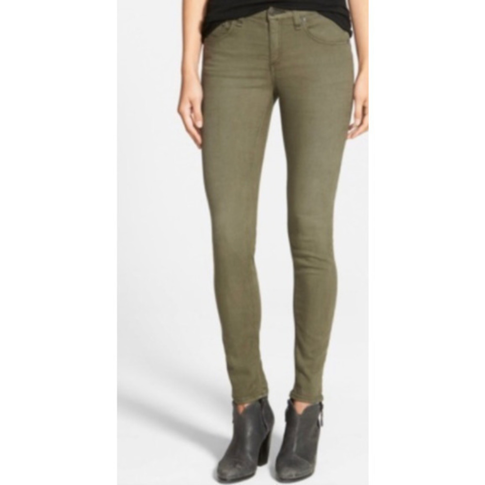 Rag & Bone Skinny Jeans 25 Olive Green